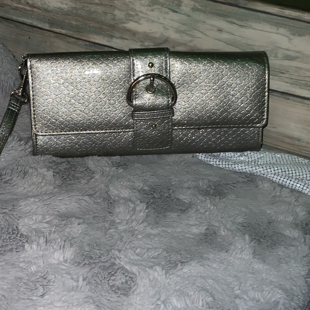 MUNDI Elegant Silver Women's Clutch